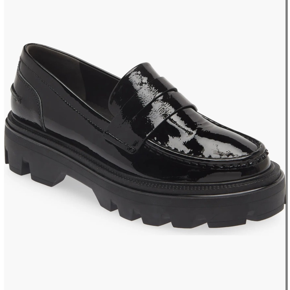 rag & bone Patent Leather Black Loafers